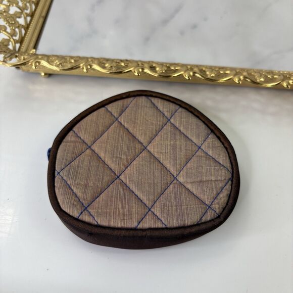 Needlepoint Dachshund Coin Purse Doxie Weiner Dog Bag Motif novelty Blue Black - Picture 4 of 11